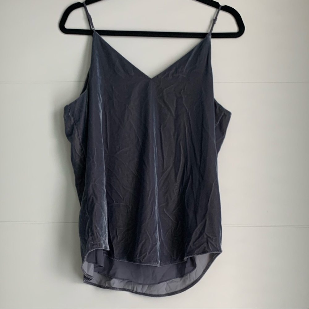 Express Grey Velvet Tanktop